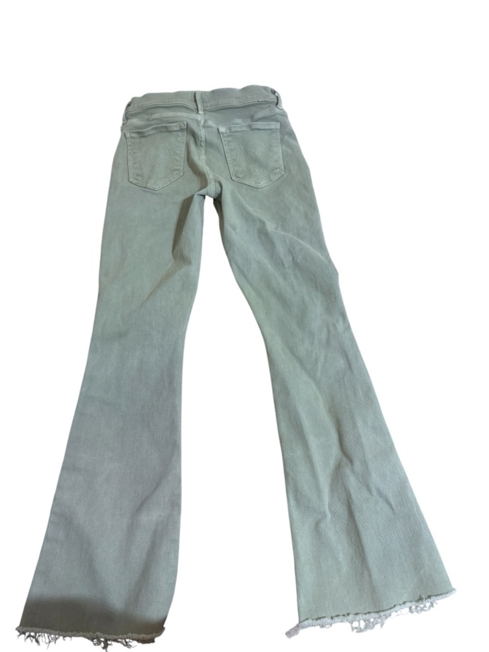 MOTHER High-Rise Sage Green Flare Jeans - Picture 6 of 11